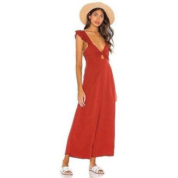 L*Space Pasadena Jumpsuit in Redwood Small - Picture 1 of 8
